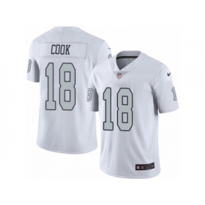 Youth Nike Oakland Raiders #18 Connor Cook Limited White Rush NFL Jersey