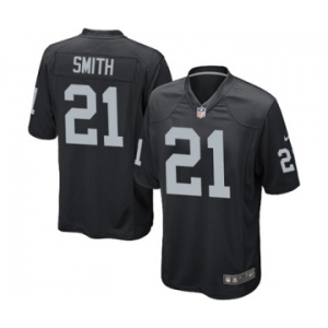 Youth Nike Oakland Raiders #21 Sean Smith Black Team Color NFL Jersey