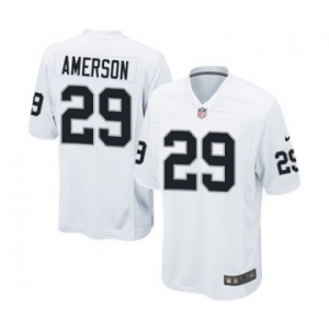 Youth Nike Oakland Raiders #29 David Amerson Game White NFL Jersey