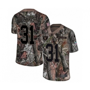 Youth Nike Oakland Raiders #31 Marcus Gilchrist Limited Camo Rush Realtree NFL Jersey