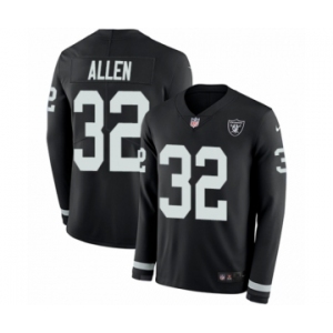 Youth Nike Oakland Raiders #32 Marcus Allen Limited Black Therma Long Sleeve NFL Jersey