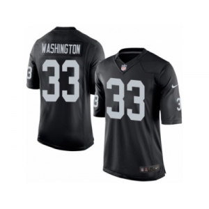 Youth Nike Oakland Raiders #33 DeAndre Washington Limited Black Team Color NFL Jersey