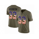 Youth Nike Oakland Raiders #33 DeAndre Washington Limited Olive USA Flag 2017 Salute to Service NFL Jersey