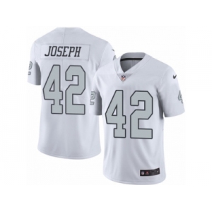 Youth Nike Oakland Raiders #42 Karl Joseph Limited White Rush NFL Jersey