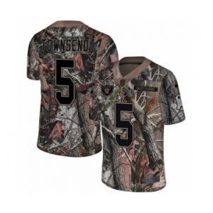 Youth Nike Oakland Raiders #5 Johnny Townsend Limited Camo Rush Realtree NFL Jersey