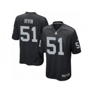 Youth Nike Oakland Raiders #51 Bruce Irvin Game Black Team Color NFL Jersey