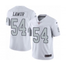 Youth Nike Oakland Raiders #54 Emmanuel Lamur Limited White Rush Vapor Untouchable NFL Jersey