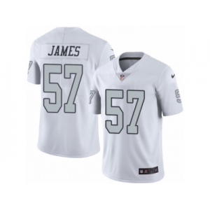 Youth Nike Oakland Raiders #57 Cory James Limited White Rush NFL Jersey