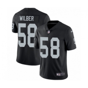 Youth Nike Oakland Raiders #58 Kyle Wilber Black Team Color Vapor Untouchable Elite Player NFL Jersey