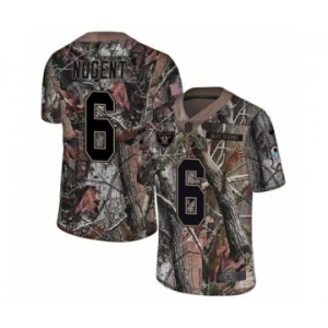 Youth Nike Oakland Raiders #6 Mike Nugent Limited Camo Rush Realtree NFL Jersey