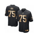 Youth Nike Oakland Raiders #75 Howie Long Elite Black Gold Team Color NFL Jersey