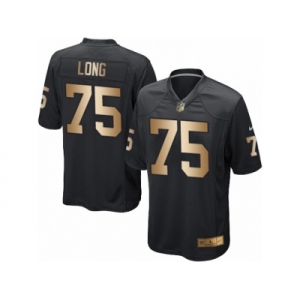 Youth Nike Oakland Raiders #75 Howie Long Elite Black Gold Team Color NFL Jersey