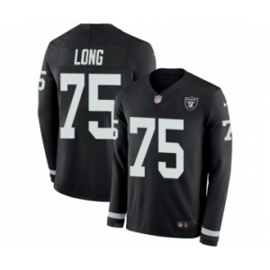 Youth Nike Oakland Raiders #75 Howie Long Limited Black Therma Long Sleeve NFL Jersey