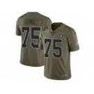 Youth Nike Oakland Raiders #75 Howie Long Limited Olive 2017 Salute to Service NFL Jersey