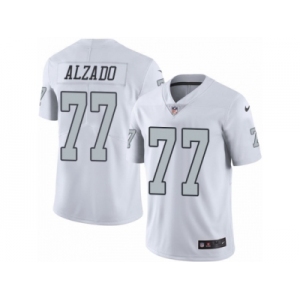 Youth Nike Oakland Raiders #77 Lyle Alzado Limited White Rush NFL Jersey