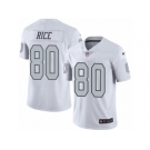 Youth Nike Oakland Raiders #80 Jerry Rice Limited White Rush NFL Jersey