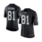 Youth Nike Oakland Raiders #81 Tim Brown Black Team Color NFL Jersey