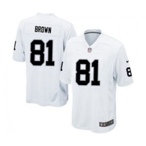 Youth Nike Oakland Raiders #81 Tim Brown White NFL Jersey