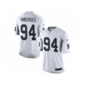 Youth Nike Oakland Raiders #94 Eddie Vanderdoes Limited White NFL Jersey