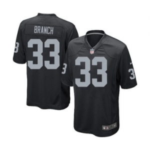 Youth Nike Oakland Raiders#33 Tyvon Branch Black Team Color NFL Jersey