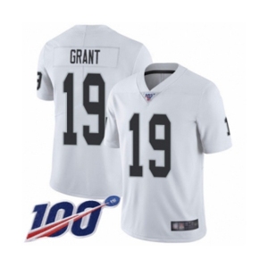 Youth Oakland Raiders #19 Ryan Grant White Vapor Untouchable Limited Player 100th Season Football Jersey