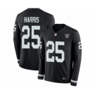 Youth Oakland Raiders #25 Erik Harris Limited Black Therma Long Sleeve Football Jersey