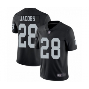 Youth Oakland Raiders #28 Josh Jacobs Black Team Color Vapor Untouchable Elite Player Football Jersey