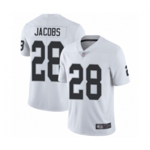 Youth Oakland Raiders #28 Josh Jacobs White Vapor Untouchable Limited Player Football Jersey