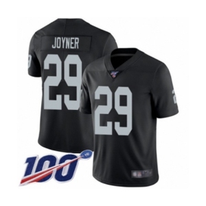 Youth Oakland Raiders #29 Lamarcus Joyner Black Team Color Vapor Untouchable Limited Player 100th Season Football Jersey
