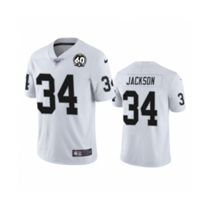 Youth Oakland Raiders #34 Bo Jackson White 60th Anniversary Vapor Untouchable Limited Player 100th Season Football Jersey