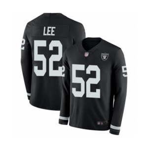 Youth Oakland Raiders #52 Marquel Lee Limited Black Therma Long Sleeve Football Jersey