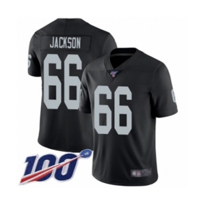 Youth Oakland Raiders #66 Gabe Jackson Black Team Color Vapor Untouchable Limited Player 100th Season Football Jersey