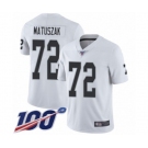 Youth Oakland Raiders #72 John Matuszak White Vapor Untouchable Limited Player 100th Season Football Jersey