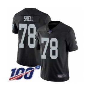 Youth Oakland Raiders #78 Art Shell Black Team Color Vapor Untouchable Limited Player 100th Season Football Jersey