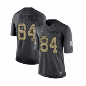 Youth Oakland Raiders #84 Antonio Brown Limited Black 2016 Salute to Service Football Jersey