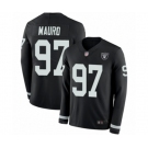 Youth Oakland Raiders #97 Josh Mauro Limited Black Therma Long Sleeve Football Jersey