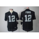 nike youth nfl jerseys oakland raiders #12 jacoby ford black[nike limited]