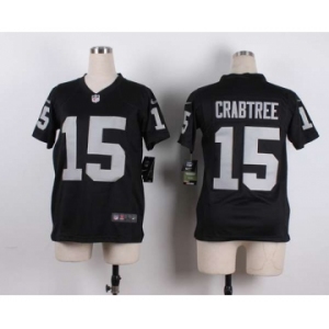 nike youth nfl jerseys oakland raiders #15 crabtree black[nike][crabtree]