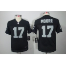 nike youth nfl jerseys oakland raiders #17 moore black[nike limited]