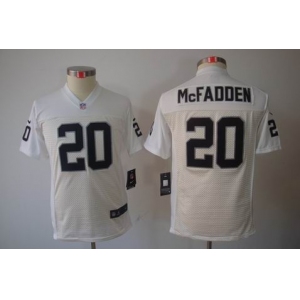 nike youth nfl jerseys oakland raiders #20 darren mcfadden white[nike limited]