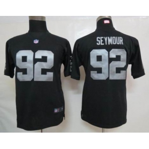 nike youth nfl jerseys oakland raiders #92 seymour black[nike]