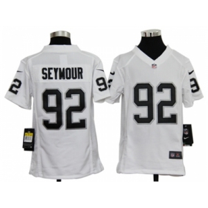 nike youth nfl jerseys oakland raiders #92 seymour white[nike]