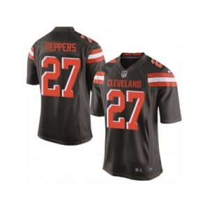 Youth Browns #27 Jabrill Peppers Brown Team Color Stitched NFL New Elite Jersey