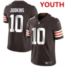 Youth Cleveland Browns #10 Quinshon Judkins Brown 2025 Vapor Limited Football Stitched Jersey