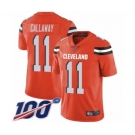 Youth Cleveland Browns #11 Antonio Callaway Orange Alternate Vapor Untouchable Limited Player 100th Season Football Jersey