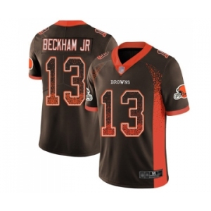 Youth Cleveland Browns #13 Odell Beckham Jr. Limited Brown Rush Drift Fashion Football Jersey