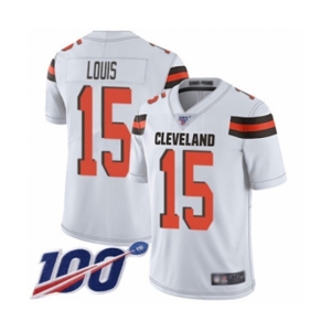 Youth Cleveland Browns #15 Ricardo Louis White Vapor Untouchable Limited Player 100th Season Football Jersey