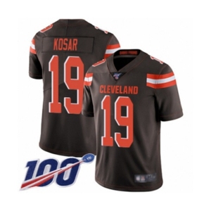 Youth Cleveland Browns #19 Bernie Kosar Brown Team Color Vapor Untouchable Limited Player 100th Season Football Jersey