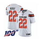 Youth Cleveland Browns #22 Eric Murray White Vapor Untouchable Limited Player 100th Season Football Jersey