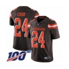 Youth Cleveland Browns #24 Nick Chubb Brown Team Color Vapor Untouchable Limited Player 100th Season Football Jersey